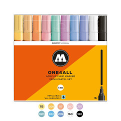 Akrilinis žymeklis One4All 227HS 4mm Wallet Pastel-Set 10 pcs.