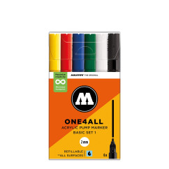 Akrilinis žymeklis ONE4ALL 127HS 2 mm x 6 vnt