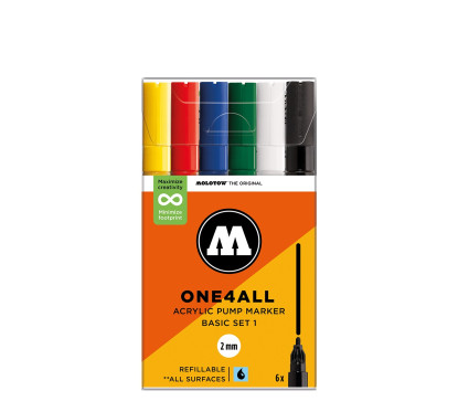 Akrilinis žymeklis ONE4ALL 127HS 2 mm x 6 vnt