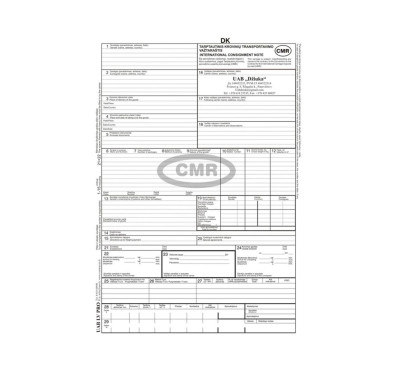 CMR važtaraščių komplektas