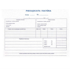 PVM sąskaita faktūra A5 SC(1+1) be Nr.
