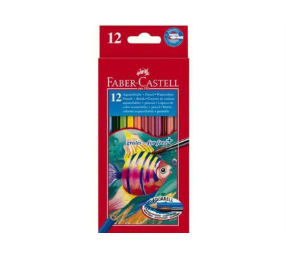 Akvareliniai pieštukai su teptuku