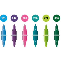 Akrilinis žymeklis ONE4ALL Twin 1,5+4 mm x 6 vnt